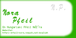 nora pfeil business card